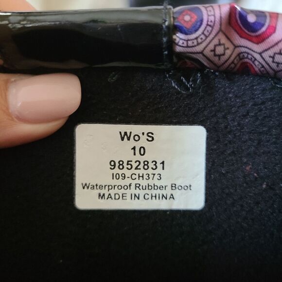 Sperry Top Sider Wedge Pull-on Rubber Rain Boots sz 10 - Picture 7 of 7